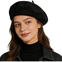 4298 Mommy And Me Matching Beret Hats Wool French Beret Cap, Black 8799 Mommy And Me Matching Beret Hats Wool French Beret Cap  main image 2