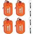 GOGOOD 4 Pack Emergency Bag Survival Bivvy Sack with Whistles, Lightweight Portable Emergency Supplies for Outdoor Camping Hiking Keep Warm After Earthquakes, Hurricanes Disasters