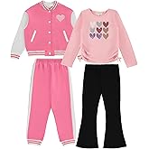 Girls Activewear Set Stylish, Comfortable Bomber jacket Pack of 4 with Jackets and Pants