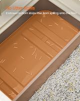 Feandrea Hidden Cat Litter Box with Hood Slide-Out Tray 15 kg Capacity view 3