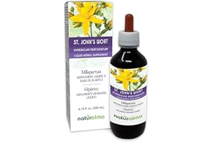 Naturalma St. John's Wort (Hypericum perforatum) herb with Flowers Alcohol-Free Tincture - 6.76 fl oz Liquid Extract in Drops - Herbal Supplement - Vegan