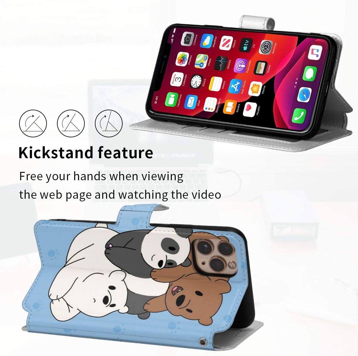 Amazon Iphoneケース We Bare Bears ぼくらベアベアーズ Iphone 11 Iphone 11 Pro Iphone 11 Pro Max スマホケース スマホカバー 手帳型 Iphoneカバー Iphoneケース ケース スマートフォン スマホアクセサリ 家電 カメラ オンライン通販