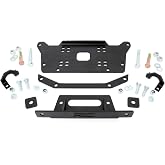 Rough Country UTV Winch Mounting Plate for 19-21 Honda Talon - 92029 , Black