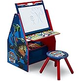 Delta Children Deluxe Kids Art Table | Easel, Desk, Stool, Toy Organizer, Nick Jr. PAW Patrol