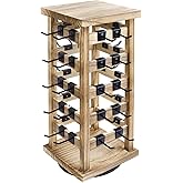Ikee Design Wood Rotating Jewelry Display, Removable 42 Hooks Earring Display Stand, 5 Bars Earring Organizer Stand, Oak Color