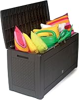 Prosperplast BOXE RATO Anthracite Garden Storage Box with Wheels & Seat view 3