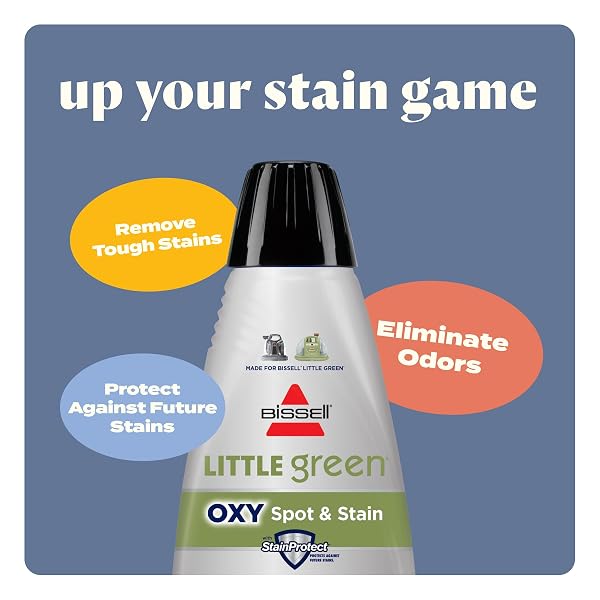 BISSELL LITTLE GREEN MINI PORTABLE CARPET AND UPHOLSTERY DEEP CLEANER, CAR/AUTO DETAILER, WITH HYDRORINSE SELF-CLEANING TOOL AND 4″ TOUGH STAIN TOOL, TEA GREEN, 4075