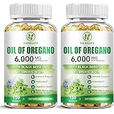 SIGNILIFE Oil of Oregano with Black Seed Oil, 6000mg Oregano Oil Capsules for Immune Support with High Carvacrol & Thymoquinone, Antioxidant, Non-GMO, Gluten Free, 300 Softgels