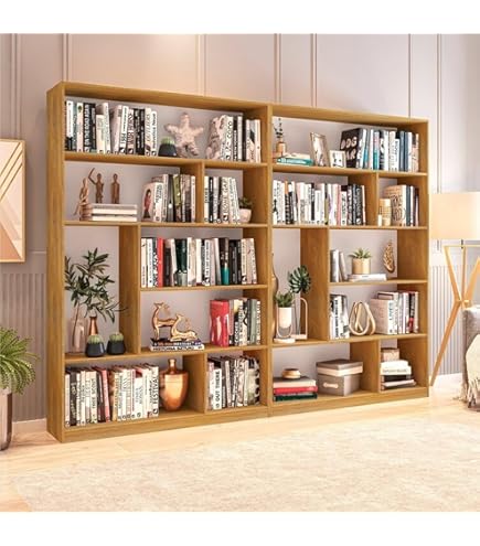 Estante para Livros Biblioteca 1800x1200cm Seattle Yescasa Freijó