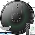 VAOTIDY T8 Robot Vacuum and Mop Combo – 3000Pa Powerful Suction, App/WiFi/Alexa/Siri Control, Slim & Quiet Design, Multi-Mode Cleaning for Hard Floors and Low (Black)
