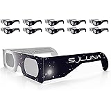 Soluna Solar Eclipse Glasses - CE and ISO Certified Safe Shades for Direct Sun Viewing, (10 Pack)