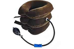 RUNZI Cervical Neck Traction Device Inflatable Neck Stretcher, Easy to Use for Chronic Neck and Shoulder Pain Relief Traction Spine Alignment, Neck Cervical Brace