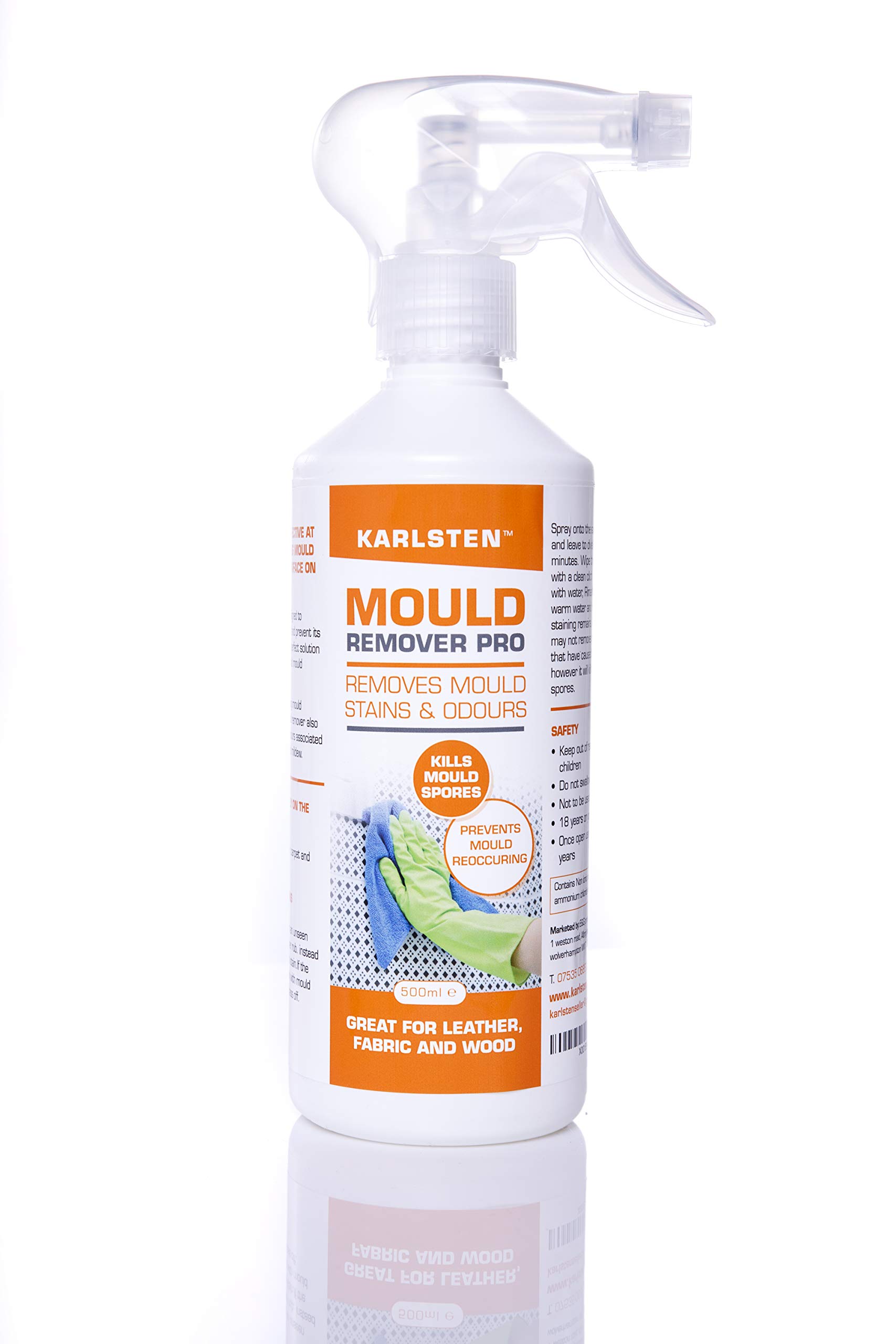 Karlsten Furniture Mould Remover Spray Pro 500ml - Ultra Effective Mould & Black Mould Remover | Removes Mould & Spores On Contact