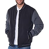 Alpine Swiss Tyler Men’s Varsity Jacket Classic Letterman Coat Baseball Bomber Jacket Lightweight Stylish Everyday Outerwear