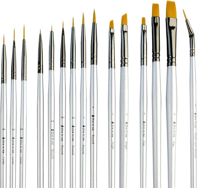 Best Small Miniature Paint Brushes Detail Paint Brush Set of 14 pcs