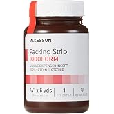 McKesson Packing Strip, Sterile, Cotton, 1/4 in, 1 ct | Iodoform, 100% Cotton, 5 yds