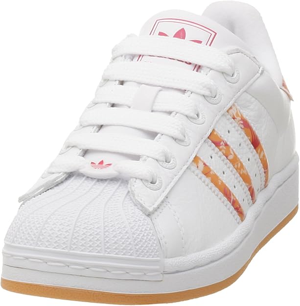 Amazon.com | adidas Women's Superstar 2 Basketball Shoe, White/Soft Orange, 10 M | Shoes