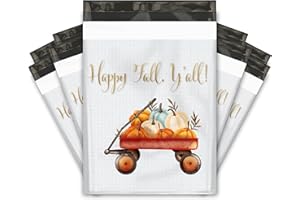 PRO SUPPLY GLOBAL 10x13 (100) Hello Fall Designer Poly Mailers Shipping Envelopes Premium Printed Bags