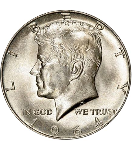 1964 P 1964 John F. Kennedy 90% Silver JFK (First Year) Half