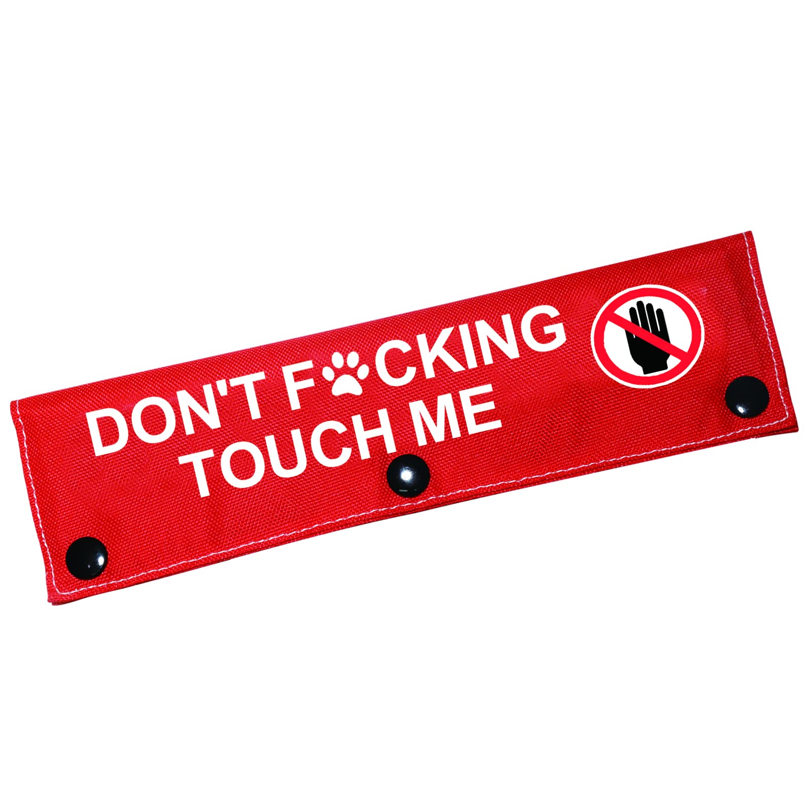 Funny Dog Leash Sleeve Have Don't Touch Me Dog Leash Wrap Wrap Alert Hanging ID Patch Tag Pet Birthday Gift(Don't Touch Me-Sleeve)