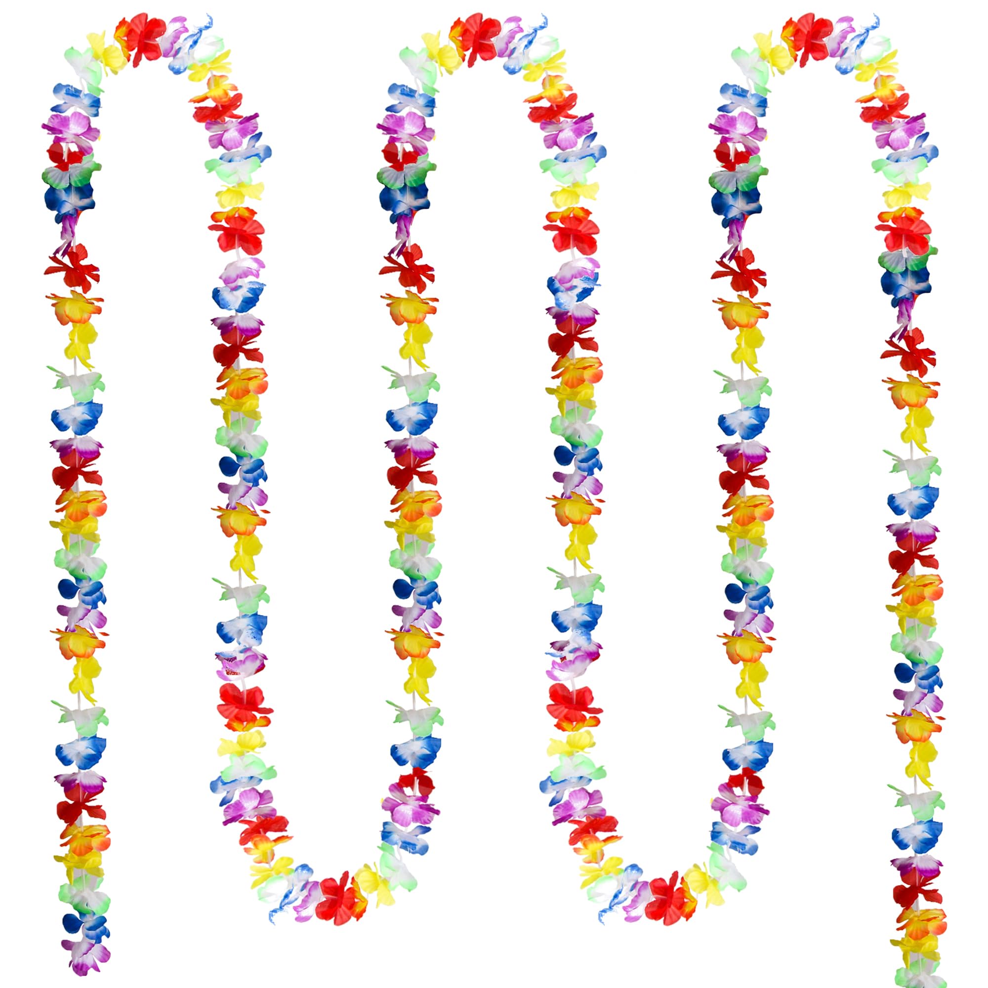 douyif Hawaiian Garland Hawaiian Flower Garlands Garland Hawaiian Hibiscus Flowers Garland Floral Hanging Garland for Hawaian Luau Jungle Summer Tropical Tiki Aloha Parties (30m)