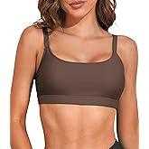 Sports Swim Bra Bikini Tops for Women Classic Bathing Suits Top with Padded Crop Swimsuit
