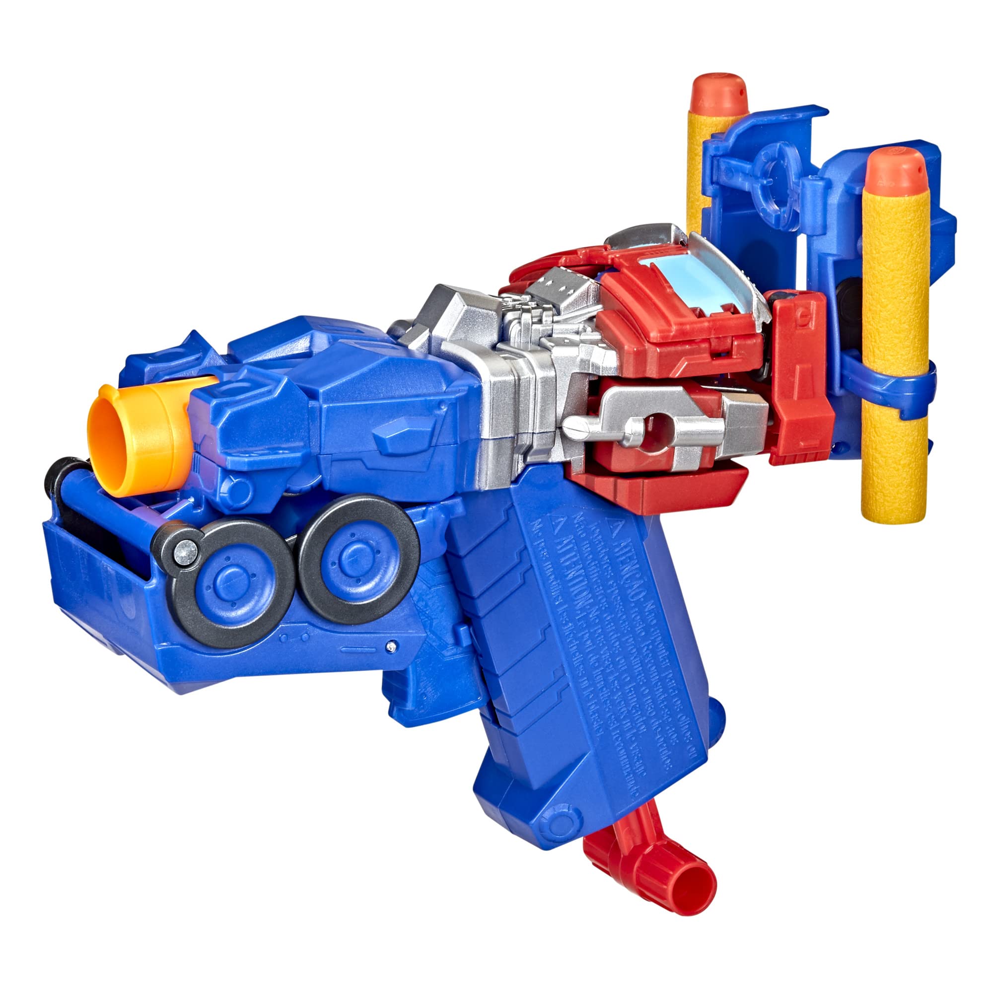 Transformers Toys Rise of The Beasts Movie 2-in-1 Optimus Prime Blaster Powered by Nerf for Ages 6 and Up, 7-inch