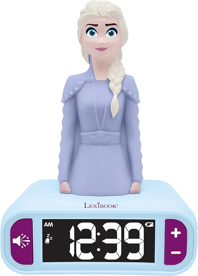 Amazon.es: LEXIBOOK- Disney Frozen 2 Elsa-Reloj Despertador con ...