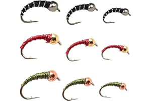 The Fly Crate Zebra Midge Fly Fishing Nymph Assortment for Trout