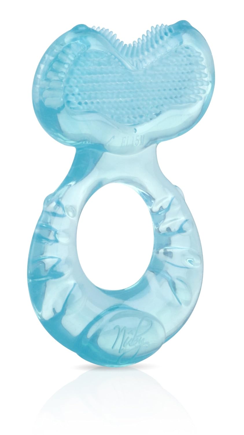 Nuby Silicone Teethe-eez Teether with Bristles, Includes Hygienic Case, Colors May Vary : Baby Teether Toys : Baby