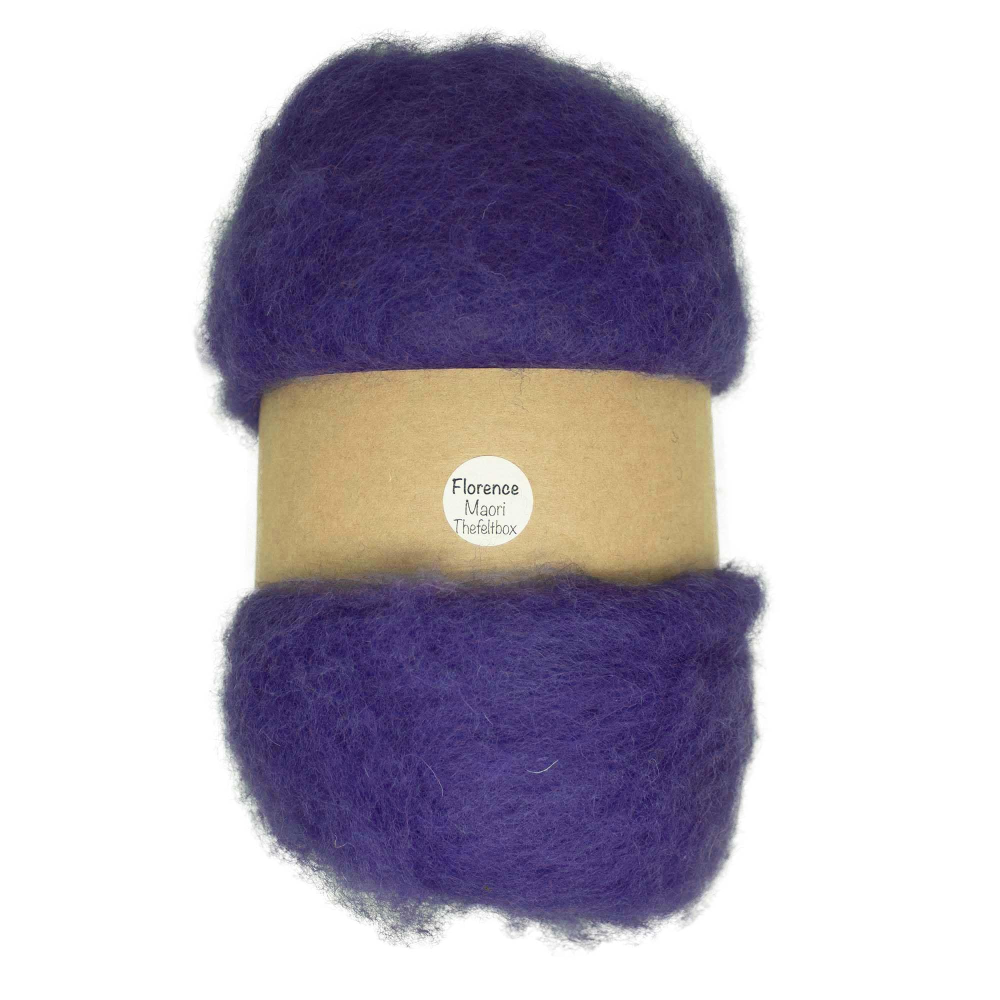 Needle Felting Wool 100g – Carded Batt for Needle & Wet Felting, Core & Finish – Maori DHG – Florence