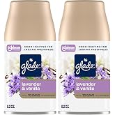 Glade Automatic Spray Refill, Air Freshener for Home and Bathroom, Lavender &amp; Vanilla, 6.2 Oz, 2 Count