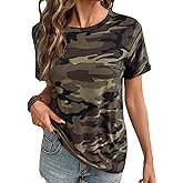 EVALESS Womens Summer Tops Casual Graphic Tees Crewneck Short Sleeve Shirts Spring 2026 Fashion T Shirts