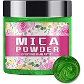 Ninesung Grass Green Mica Powder for Soap Making - Vibrant Pigment for Epoxy Resin, Bath Bombs, Slime, Candles & DIY Crafts - Non-Toxic, Skin-Safe, Ultra-Fine Shimmer (Grass Green, 2 oz)