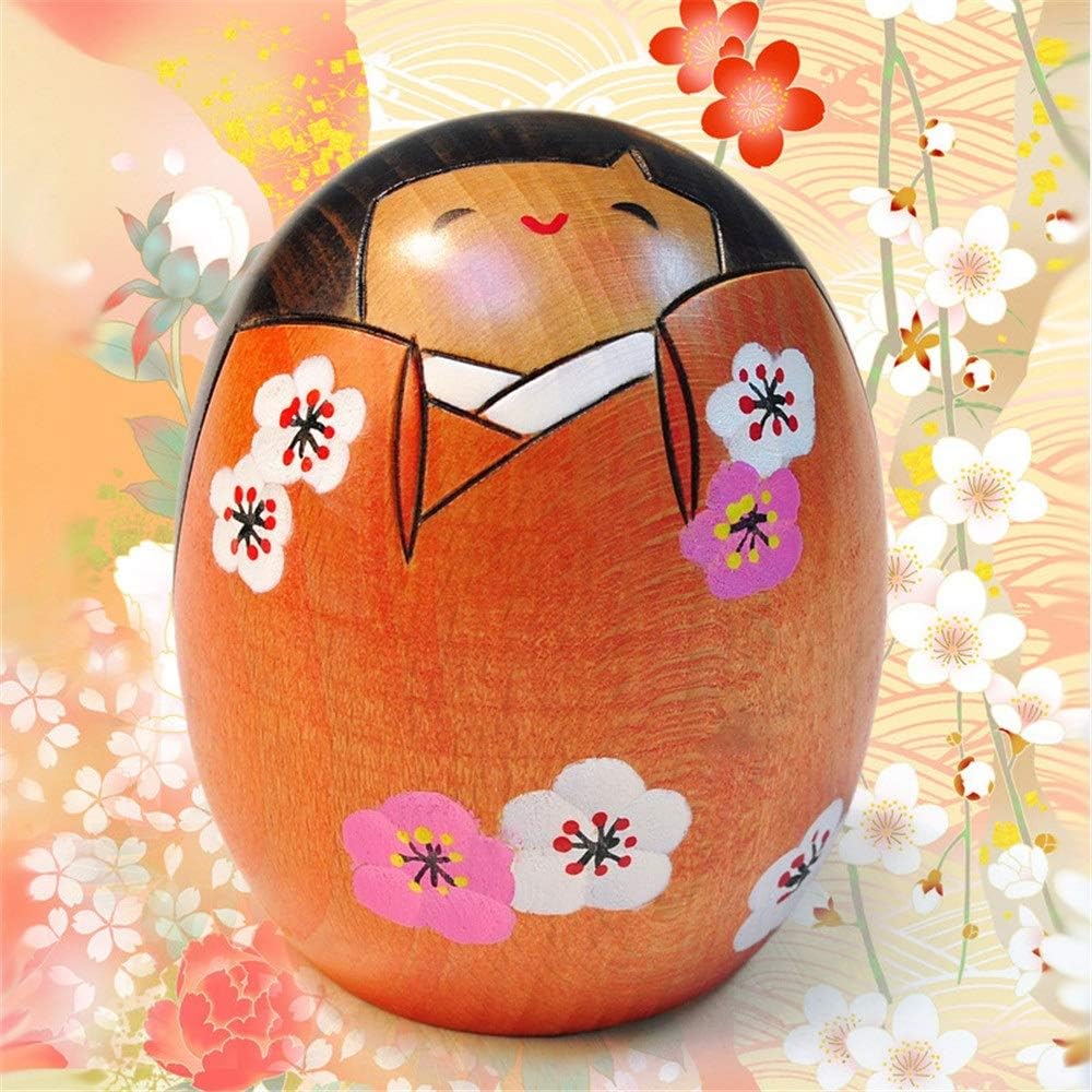 HDHUA Living Room Bedroom Decoration Japanese Wooden Doll Music Box Music Box Birthday Gift for Girls Girlfriends