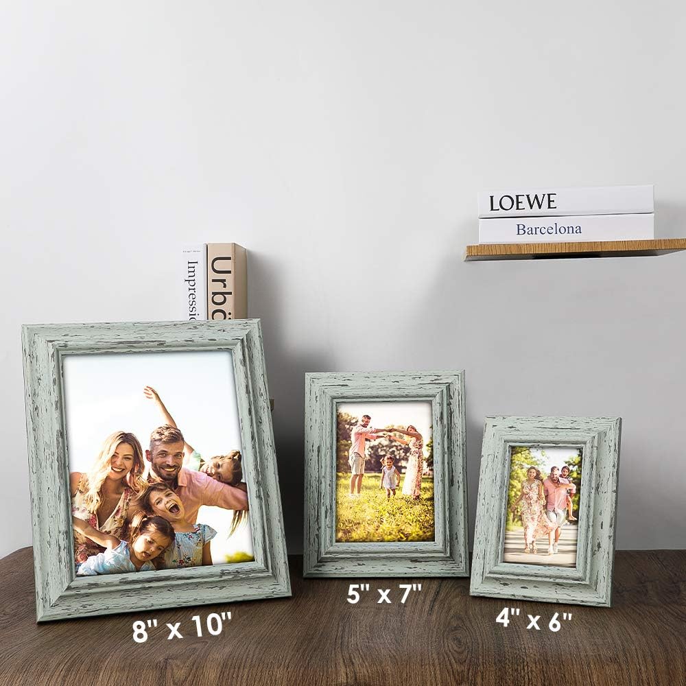 MUDEELA Fits 5x7 inches Picture Frame, Set of 2 Photo Frames, 2-Layer Thickened Design, Durable Wall Gallery Picture Frames, for Table Top Display and Wall Mounting -
