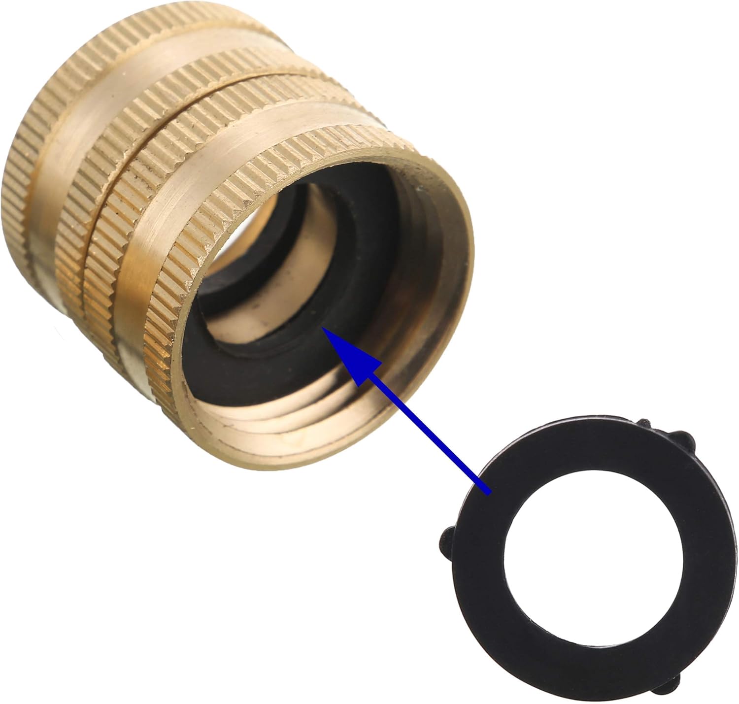 M MINGLE Garden Hose Adapter, Male to Male, Female to Female, 3/4 Inch Brass Connector, 4-Pack with Extra 4 Washers : Garden & Outdoor