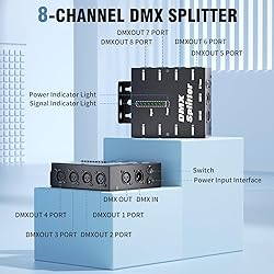 8-Way Isolated DMX512 Splitter Amplifier