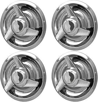 Amazon Com Oxgord Tri Bar Spinners Rally Wheel Center Caps Pack Of 4 Best For Gm Classic Car Accessories Snaps Over 14x6 14x7 15x6 15x7 15x8 15x10 Rim Stainless Steel Cap
