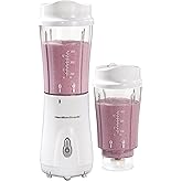 Hamilton Beach Portable Blender for Shakes and Smoothies with 14 Oz BPA Free Travel Cup and Lid, Durable Stainless Steel Blad