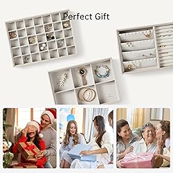 VEE&CO. Jewelry Holder Organizer Tray, 35 Grid with