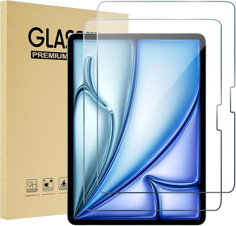 ProCase 2-Pack Screen Protector iPad Air 11" M4 M3 M2 Tempered Glass 9H