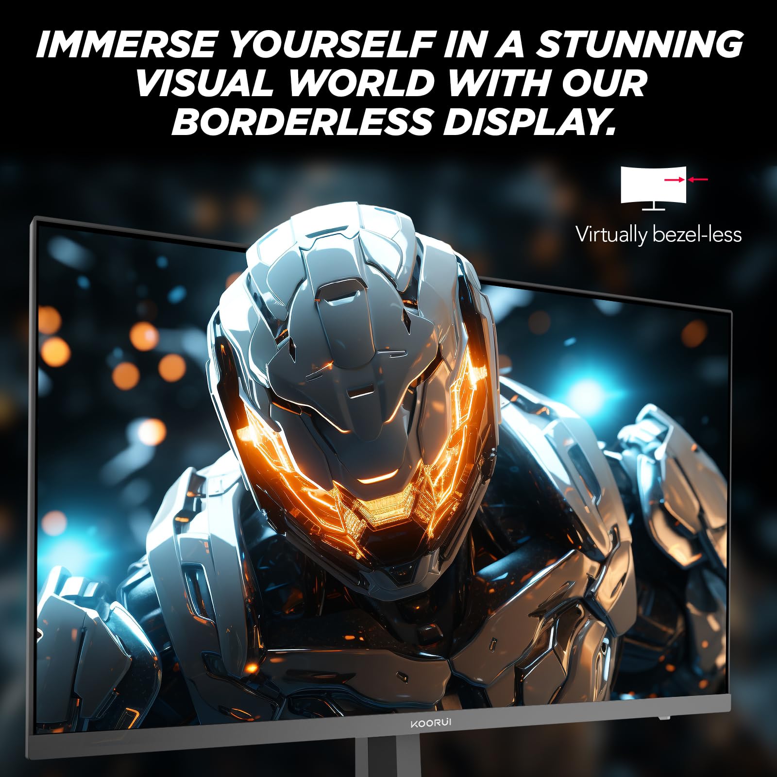 Koorui G2411P 24 Inch Gaming Monitor, 200Hz, Fast Ips, Hdr 400, Full-Hd 1080P, 1Ms, Adaptive Sync, Vesa Mountable, Hdmi/Dp, Low Blue Light, 99% Srgb - View 7