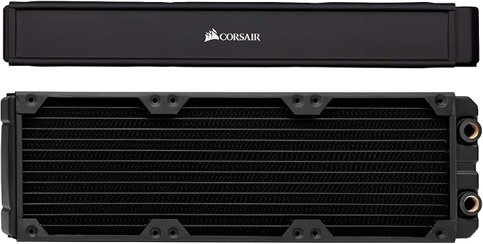 Corsair XR7 360mm radiator showing 54mm core thickness for high-airflow setups