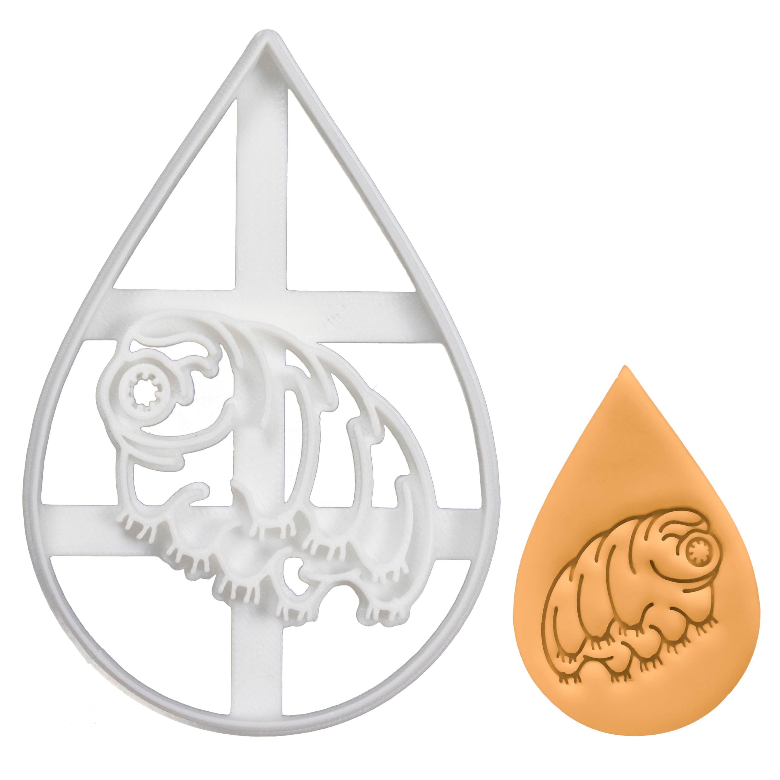 BAKERLOGY Tardigrade Water Bear Cookie Cutter - Detailed Biscuit Cutter Design for Baking and Crafts, Ideal on Fondant, Dough, Clay