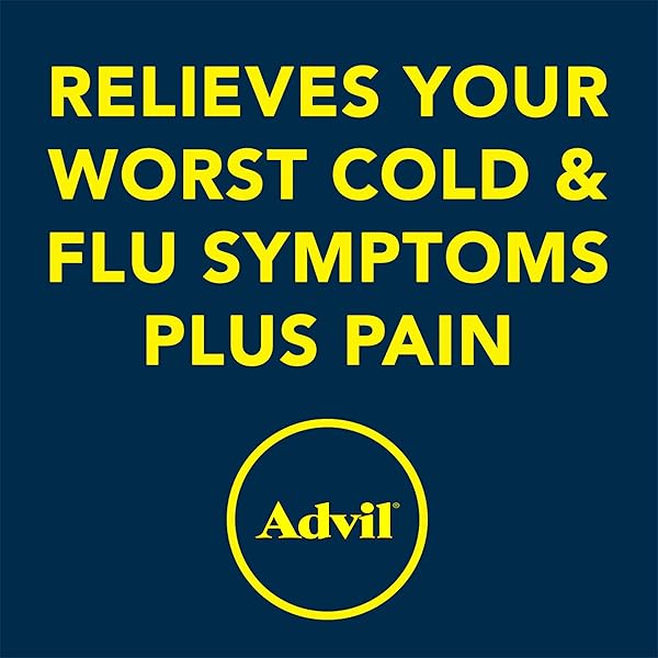 ADVIL MULTI SYMPTOM COLD AND FLU MEDICINE, COLD MEDICINE FOR ADULTS WITH IBUPROFEN, PHENYLEPHRINE HCL AND CHLORPHENIRAMINE MALEATE – 50 COATED TABLETS