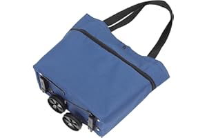 CONGARTENO Lightweight Folding Shopping Cart with Wheels for Seniors Portable Reusable Trolley Bag Grocery Pull