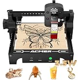 Acmer S1 Laser Engraver, 3500mW Laser Engraving Machine | Laser Cutter, 130&times;130mm Area, 0.01mm Precision for Wood, Leather and Stainless Steel DIY Gifts &amp; Home Projects