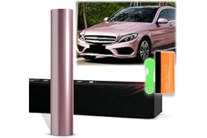 EZAUTO WRAP 12"x60" (1FTx5FT) Passion Pink PET Super Gloss Metallic High Glossy Vinyl Wrap Auto Car Sticker Decal Film Sheet Bubble Free Air Release Technology with Tool Kit