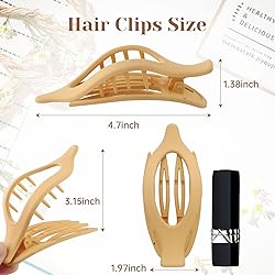 French Flat Hair Clips for Women - 6Pcs Flat Hair